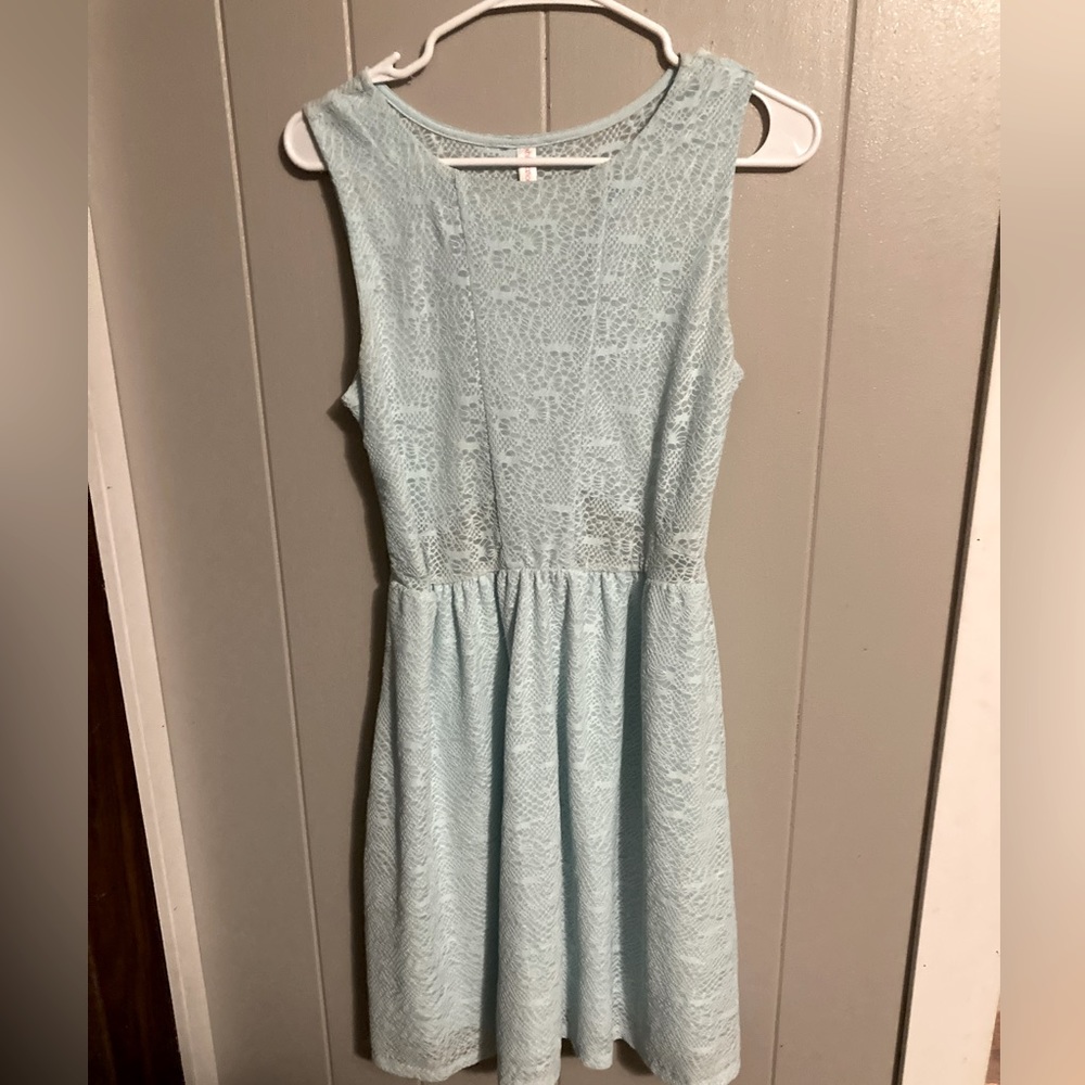 Powder blue lace dress